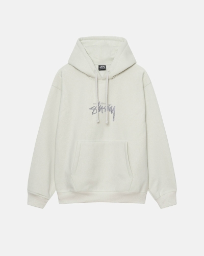 Grey Men's Stussy Stock Logo Applique Hoodies | AU0000078