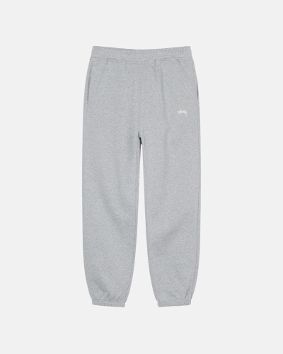 Grey Men's Stussy Stock Logo Sweatpants | AU0000889