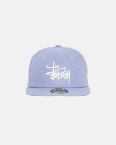 Lavender Men's Stussy Authentic New Era Caps | AU0000374