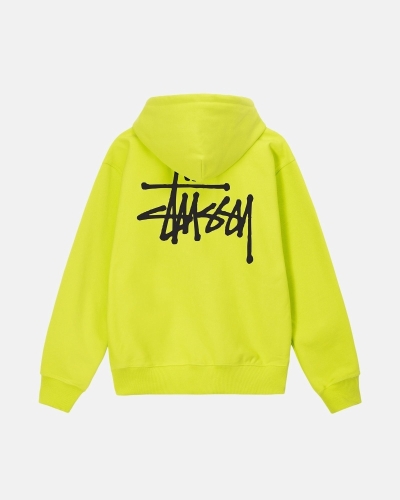 Light Green Men's Stussy Basic Hoodies | AU0000011