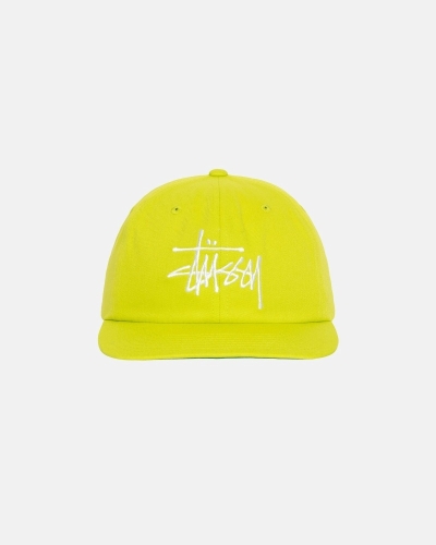 Light Green Men's Stussy Basic Strapback Caps | AU0000396