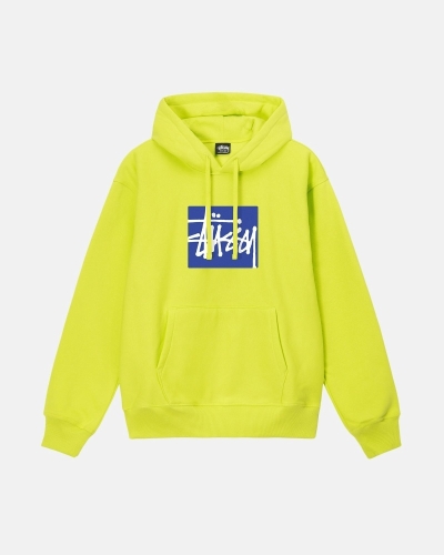 Light Green Men's Stussy Stock Box Hoodies | AU0000073