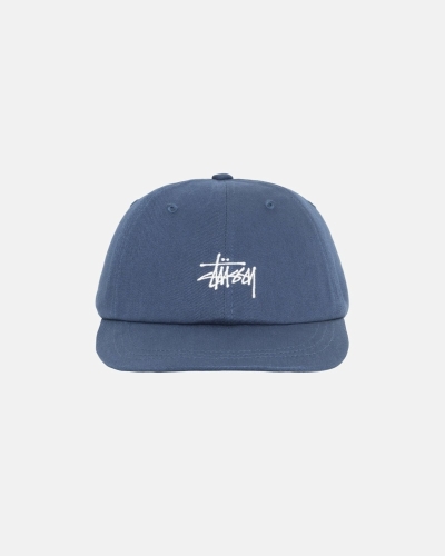 Navy Men's Stussy Basic Stock Low Pro Caps | AU0000390