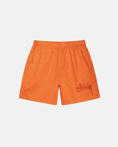 Orange Men's Stussy Big Stock Nylon Short Shorts | AU0000624