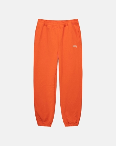 Orange Men's Stussy Overdyed Stock Logo Pant Sweatpants | AU0000887