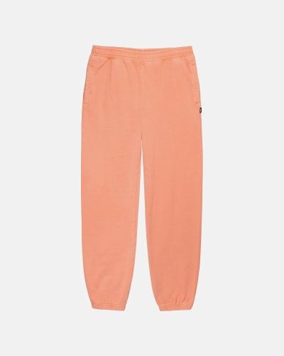 Orange Men's Stussy Pigment Dyed Fleece Pants | AU0000574