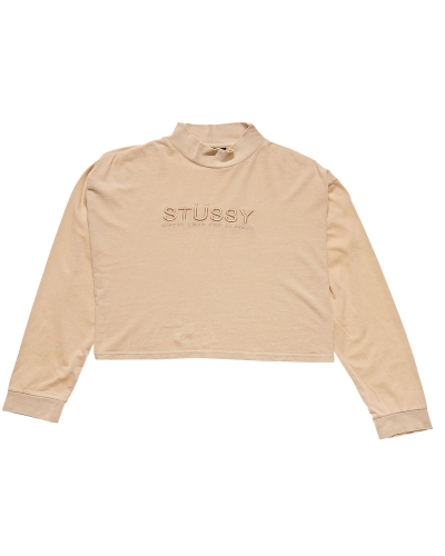 Orange Women's Stussy Chandler Mock Neck LS Sweatshirts | AU0000894