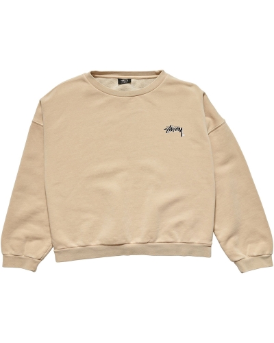 Orange Women's Stussy Parkway OS Crew Sweaters | AU0000849