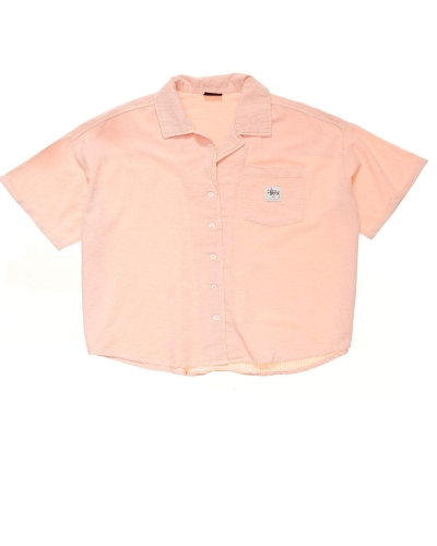 Orange Women's Stussy Vermont OS Shirt Sportswear | AU0000802