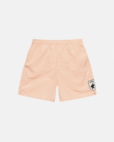 Pink Men's Stussy Surfman Patch Shorts | AU0000701