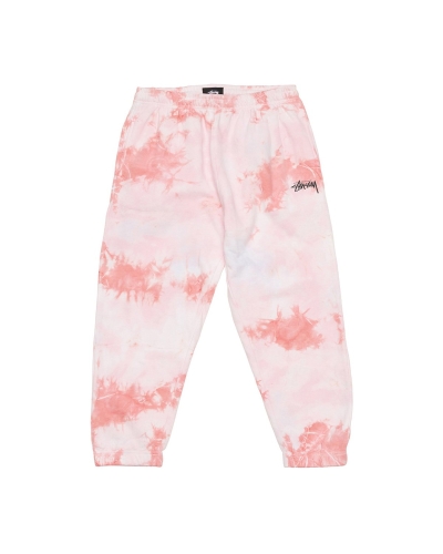 Pink Women's Stussy Avalon Tie Dye Track Pants | AU0000974