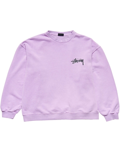 Red Men's Stussy Stock Shadow Crew Sweaters | AU0000853