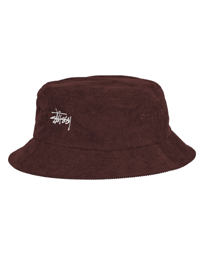 Red Women's Stussy Graffiti Cord Bucket Hats | AU0000444