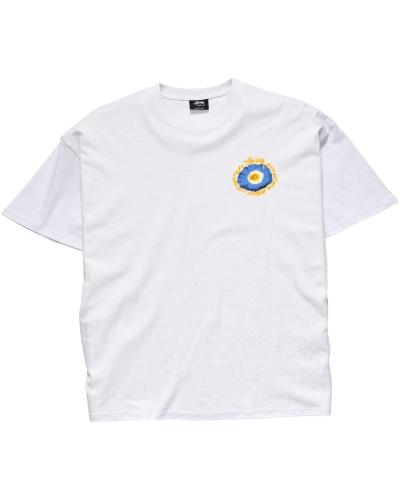 White Men's Stussy Cosmos SS T Shirts | AU0000137