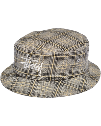 White Men's Stussy Graffiti Check Bucket Hats | AU0000438