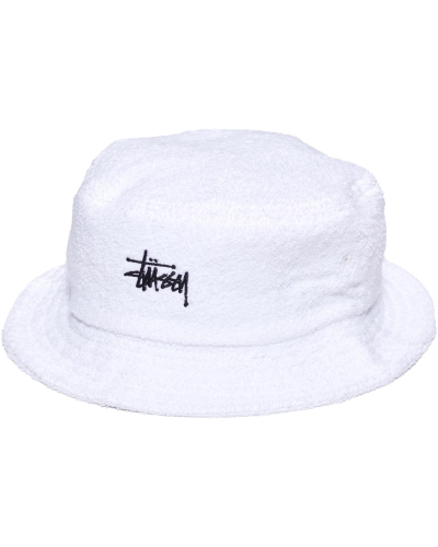 White Men's Stussy Graffiti Terry Bucket Hats | AU0000461