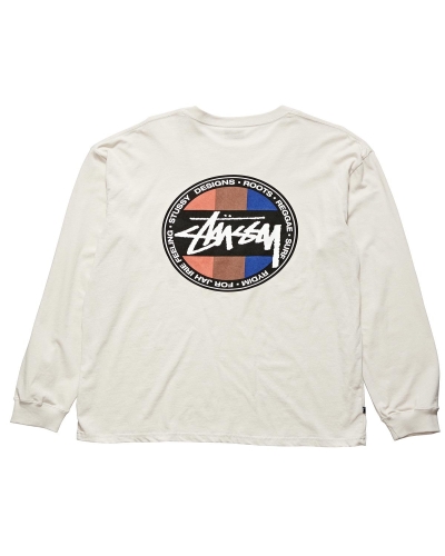 White Men's Stussy Surf Dot Pocket Tee Sweatshirts | AU0000958