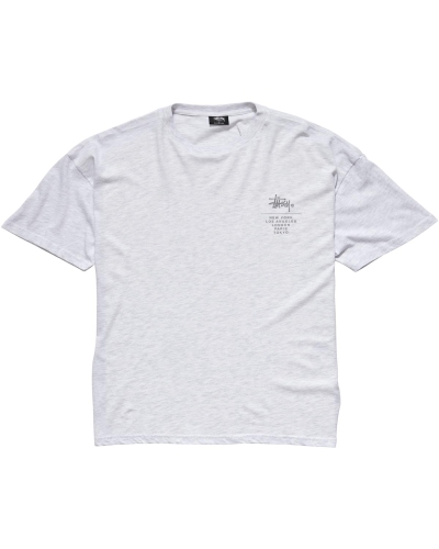 White Women's Stussy City Stack Relaxed T Shirts | AU0000127