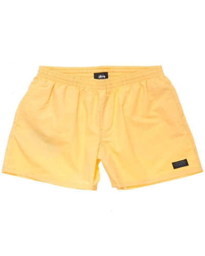 Yellow Men's Stussy Nylon Big Beach Shorts | AU0000650