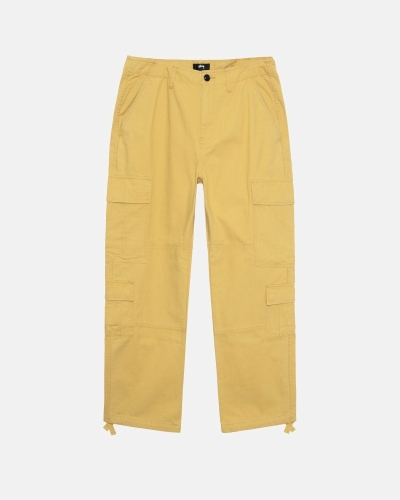 Yellow Men's Stussy Ripstop Surplus Cargo Pants | AU0000592